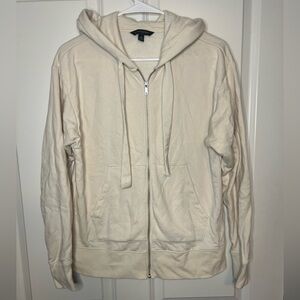 Banana Republic Off-White Zip-Up Hoodie